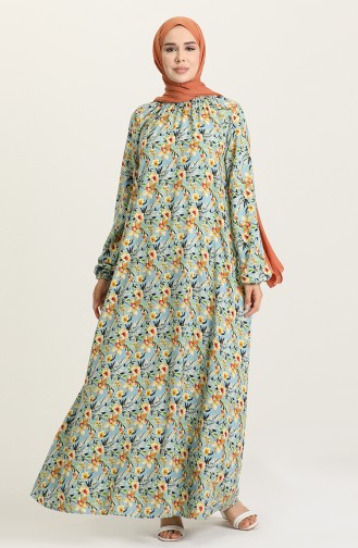 Blue Hijab Dress 3296B-03