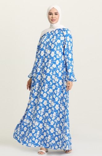 Saxe Hijab Dress 3296B-04