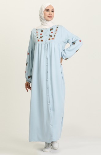 Eisblau Hijab Kleider 21Y8402A-02