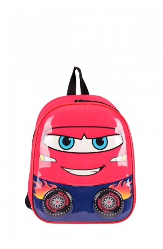 Zigga 00009 Kırmızı Şimşek Mcqueen Erkek Çocuk Anaokulu Orta Boy Sırt Çantası