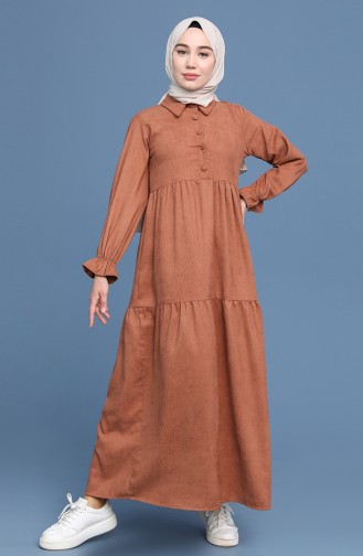Copper Hijab Dress 22K8437-08