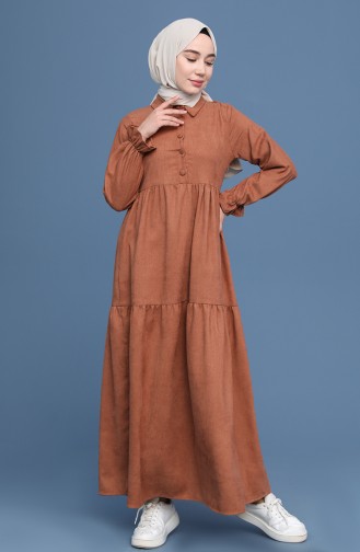 Kupfer Hijab Kleider 22K8437-08