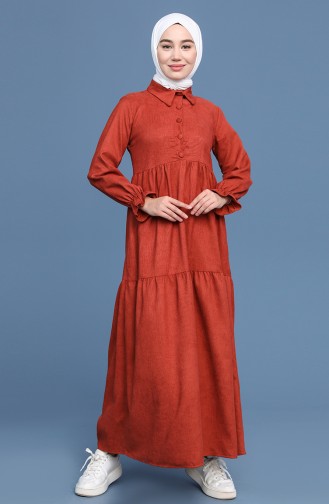 Bronzfarben Hijab Kleider 22K8437-11