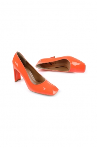 Chaussures a Talons Orange 1478-02