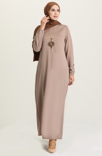 Mink Hijab Dress 8989-03