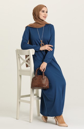 Indigo Hijab Dress 8989-08
