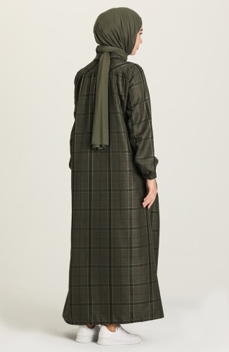 Khaki Hijab Dress 22K8450-02