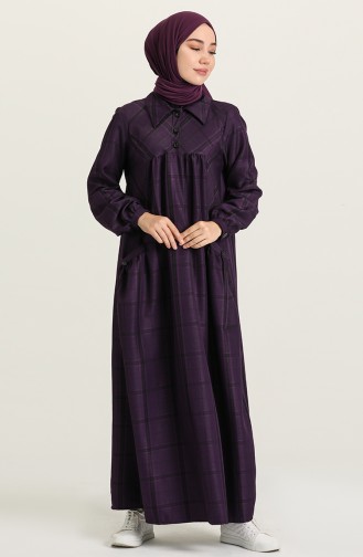 Robe Hijab Pourpre 22K8450-03