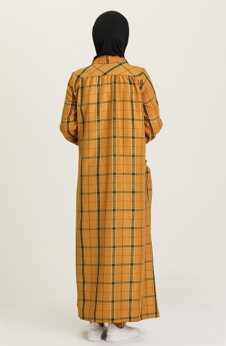 Mustard Hijab Dress 22K8450-06