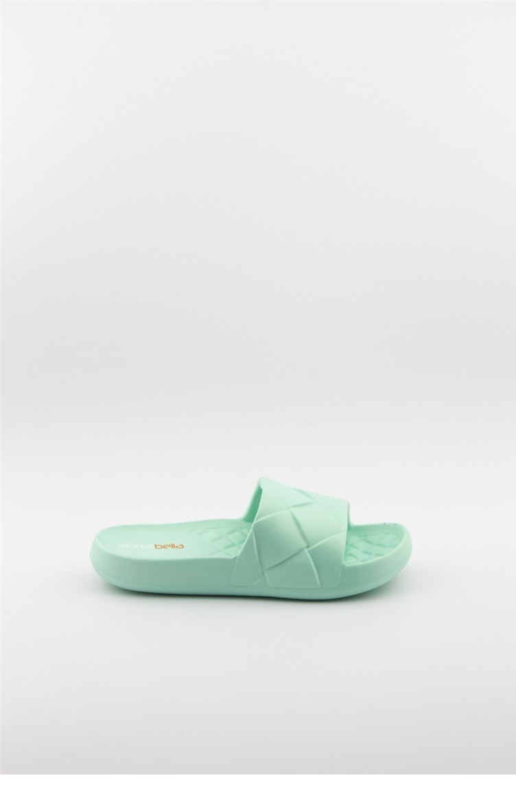 mint green slippers