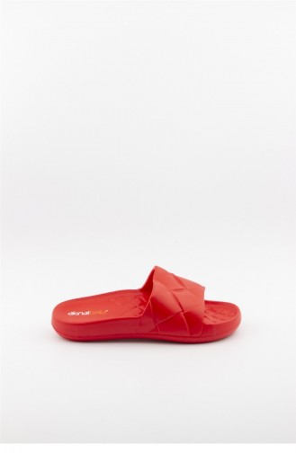 Red Summer Slippers 3856.MM KIRMIZI