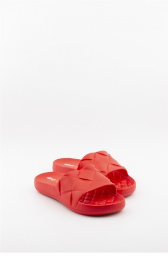 Red Summer Slippers 3856.MM KIRMIZI