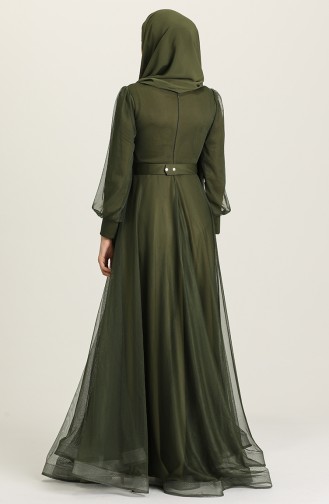 Khaki Hijab-Abendkleider 4949-07