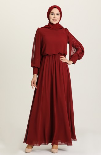 Habillé Hijab Bordeaux 5403-04