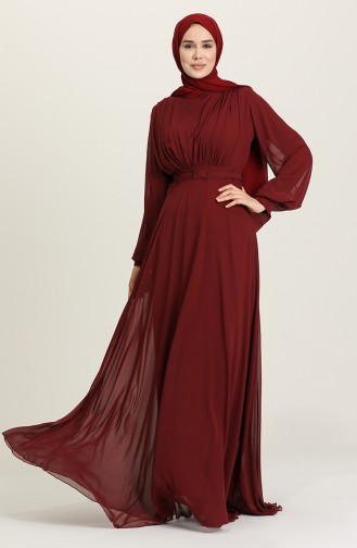 Habillé Hijab Bordeaux Foncé 5422-13