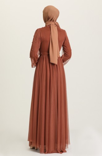 Habillé Hijab Couleur Brun 5514-16