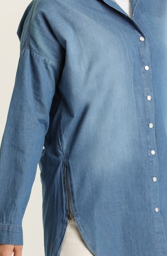 Jeansblau Tunikas 1804-03