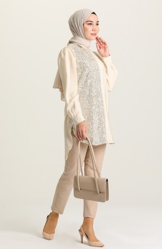 Beige Tunics 9669-01