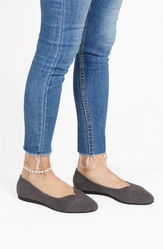 Dark gray Woman Flat Shoe 0113-25