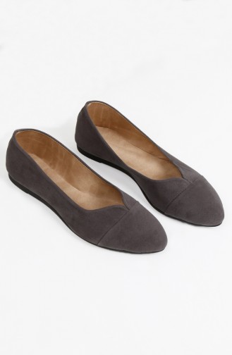 Dark Gray Women`s Flats 0113-25