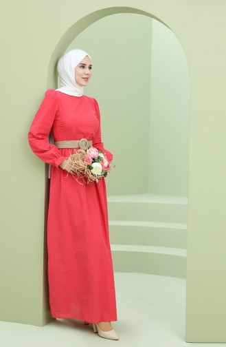 Koralle Hijab Kleider 2074-01