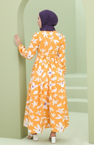 Mustard Hijab Dress 5415-04