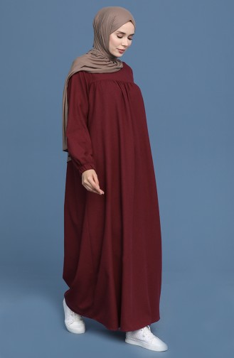 Weinrot Hijab Kleider 22K3110-03
