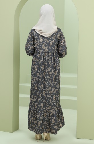 Anthracite Hijab Dress 22K8435A-05