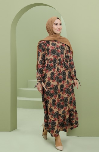 Black Hijab Dress 22K8435B-03