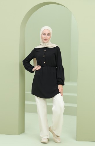 Beli Lastikli Tunik 1800-01 Siyah