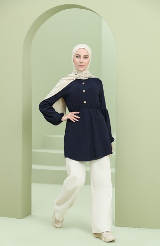 Beli Lastikli Tunik 1800-02 Lacivert