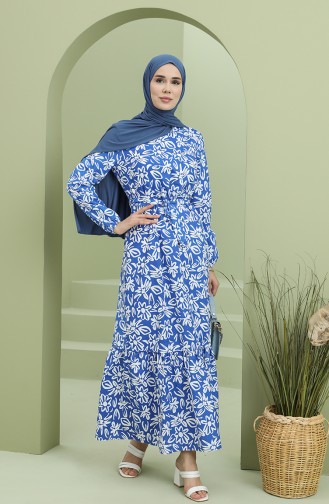 Robe Hijab Bleu 2024-03