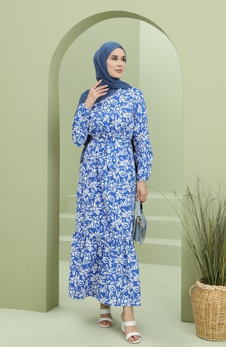 Blue Hijab Dress 2024-03