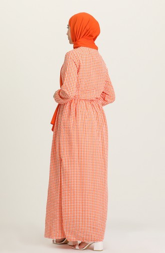 Orange Hijab Kleider 20271-02