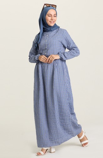 Saks-Blau Hijab Kleider 20271-03