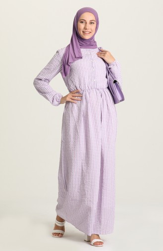 Lila Hijab Kleider 20271-07