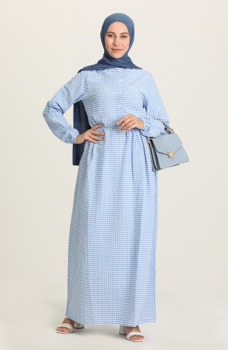 Blue Hijab Dress 20271-08