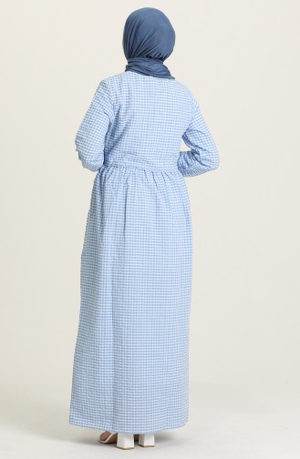 Blue Hijab Dress 20271-08