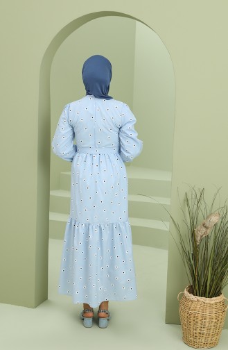 Blue Hijab Dress 2209-02