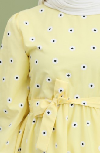 Robe Hijab Jaune 2209-03