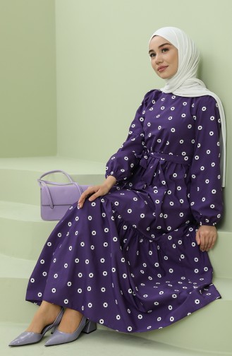 Lila Hijab Kleider 2209-07