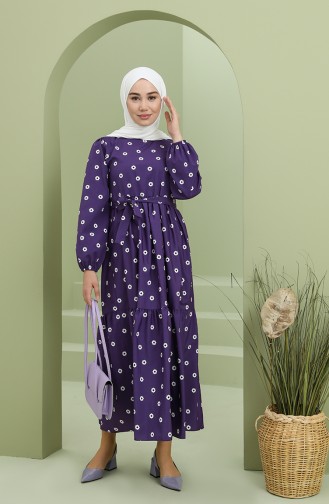 Lila Hijab Kleider 2209-07