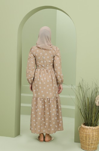 Mink Hijab Dress 2209-09