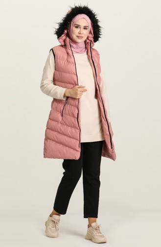 Gilet Sans Manches Rose Pâle 7003-05