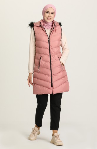 Gilet Sans Manches Rose Pâle 7003P-01