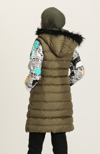Khaki Strickjacke 7003P-02