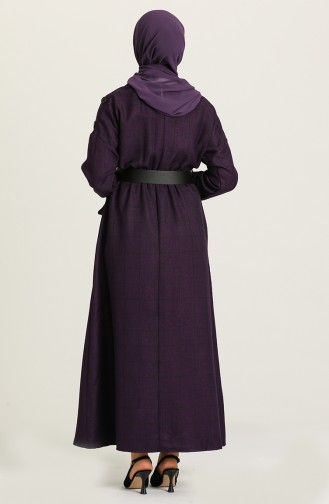 Purple Hijab Dress 22K8445-01