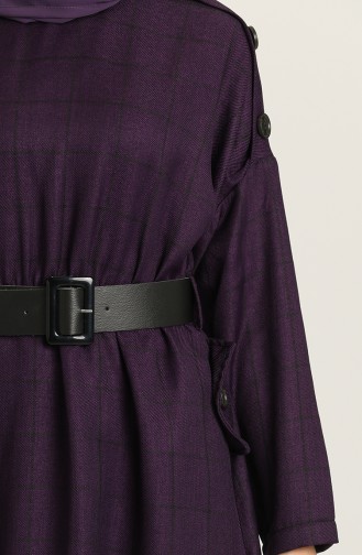 Purple Hijab Dress 22K8445-01
