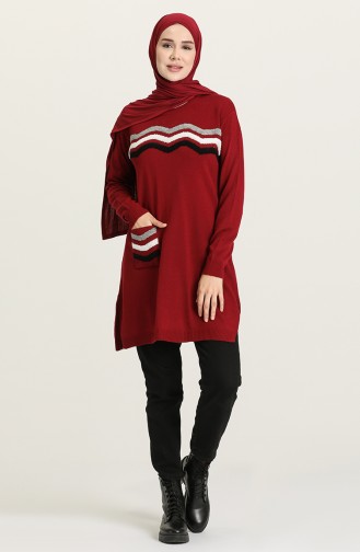 Claret Red Sweater 808-08