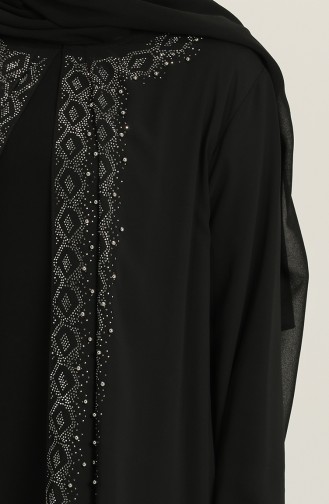 Schwarz Hijab-Abendkleider 5105-01